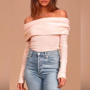 Free People We The Free Snow Bunny Off The Shoulder Sweater Size XS N19